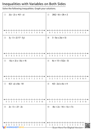 Solving Multi-Step Inequalities Worksheet