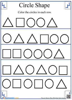 Circle Shape Worksheet