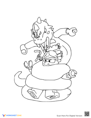 Lego Ninjago Rise of the Snakes Coloring Page