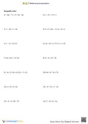 Solving Multi-Step Inequalities with Integers