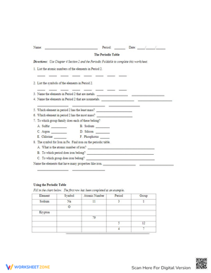 Nova Hunting the Elements: Periodic Table