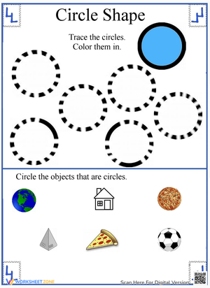 Circle Shape Recognition Worksheet