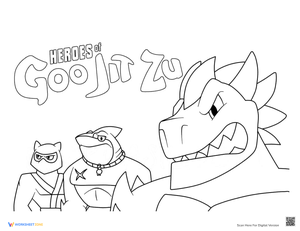 Goo Jit Zu Coloring Page for Kids