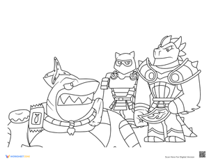 Goo Jit Zu Coloring Page Free