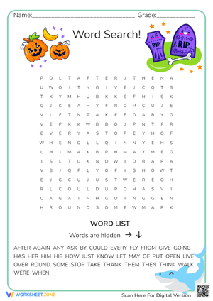 Sight Word Search 1