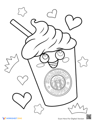 Starbucks Frappe Coloring Page