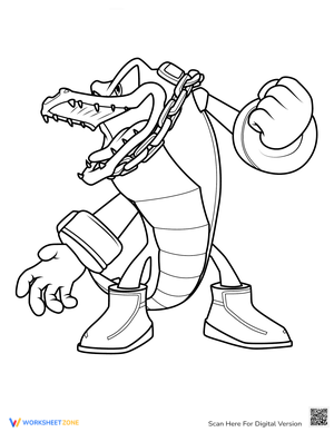 Vector the Crocodile Coloring Page