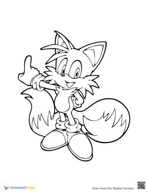 Miles 'Tails' Prower: A Sonic the Hedgehog Coloring Page