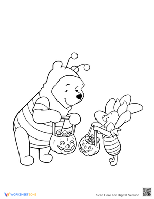 Pooh and Piglet: A Happy Halloween Coloring Adventure