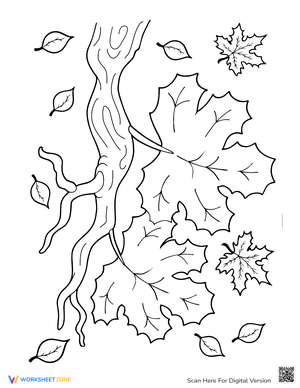 Cute Fall Leaves: A Seasonal Coloring Page