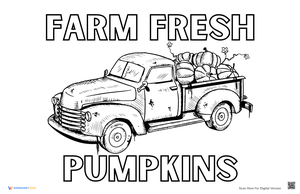 Farm Fresh Pumpkins: A Festive Fall Coloring Page