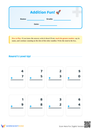 Addition Practice: A Math Skills Worksheet