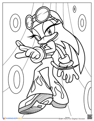 Kawaii Wave The Swallow Coloring Sheet