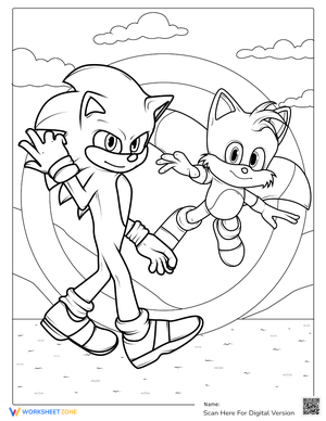Sonic the Hedgehog Coloring Page