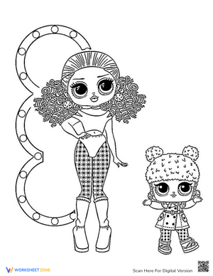 LOL OMG Girls: A Fun Coloring Page
