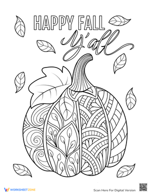 Autumn Pumpkin: A Seasonal Coloring Page