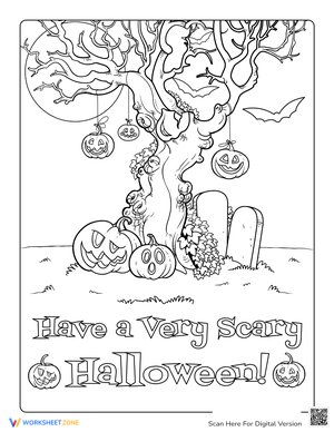 Scary Graveyard: A Halloween Coloring Adventure