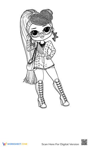 LOL OMG: A Trendy Dolls Coloring Page