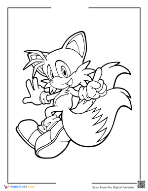 Miles Prower Tails Coloring Page