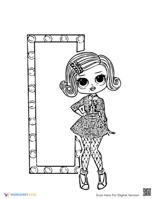 OMG Doll Lady: A Trendy Coloring Page