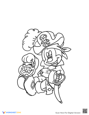 Pirate: A Spooky Halloween Coloring Page