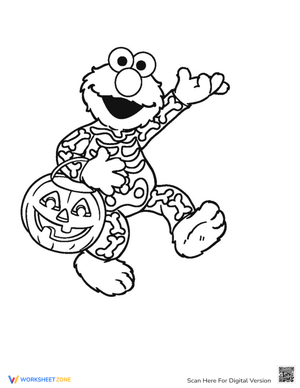 Elmo: A Disney Halloween Coloring Page