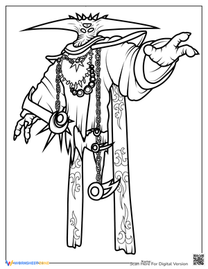 Detailed Black Doom Coloring In