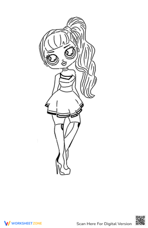 OMG Doll Girls Coloring Page