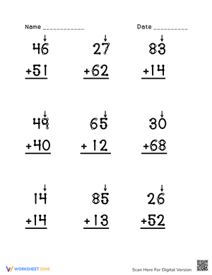 Touch Math Practice: Two-Digit Addition 