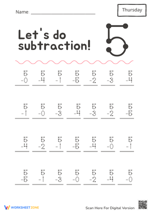 Touch Math Subtraction