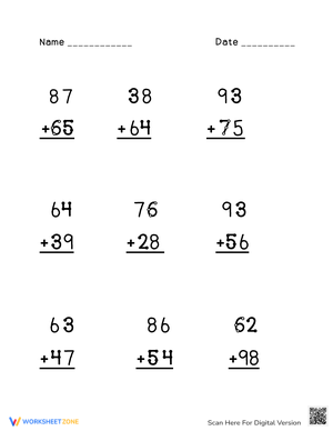 Interactive Touch Math Double Digit Addition