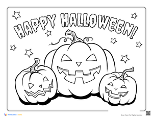 Happy Halloween Carved Pumpkins