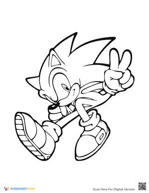 Sonic Say Hi Coloring