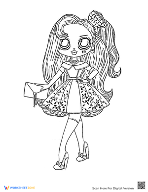 Real Lady Doll Coloring Page