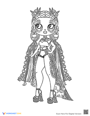 Sea Princess Doll Coloring Page