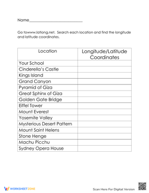 Google Earth Latitude and Longitude
