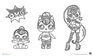 Sisters of LOL OMG Dolls Coloring Pages