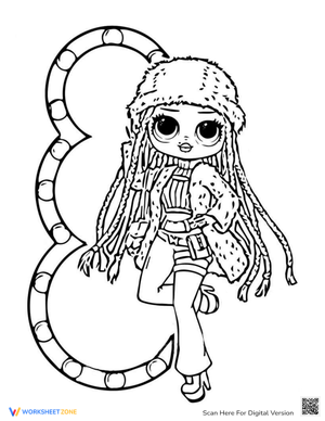 LOL Surprise Winter Disco Doll Coloring Page
