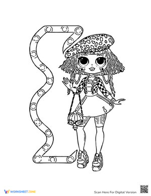 LOL OMG Doll Coloring Page Worksheet
