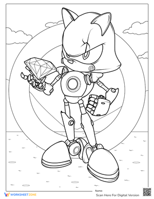 Metal Sonic Holding Diamond To Color