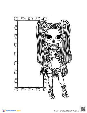 Alt Girl LOL OMG Coloring Pages