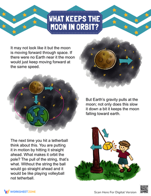 What Keeps the Moon in Orbit Worksheet