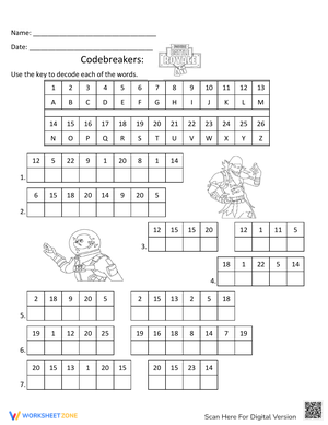Free Printable Crack The Code Worksheet for Students