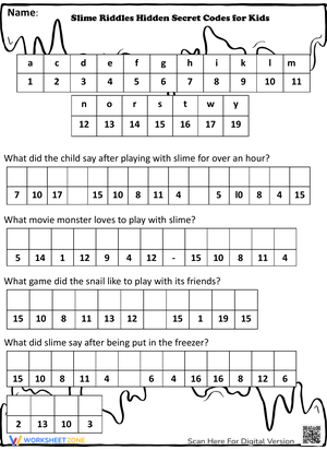 Slime Riddles Codebreakers for Kids