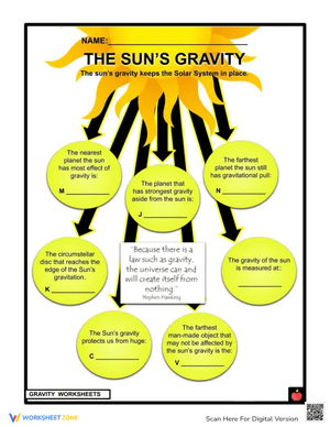 Free Printable Gravity Worksheets For Teaching &amp; Learning