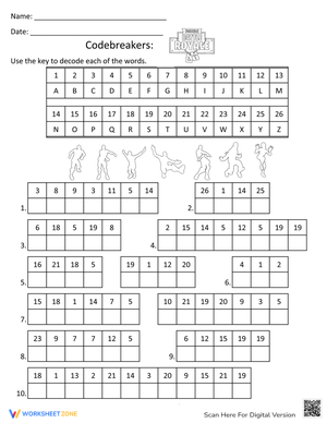 Free Printable Crack The Code Worksheet for Students