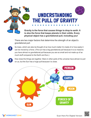 Free Printable Gravity Worksheets For Teaching &amp; Learning
