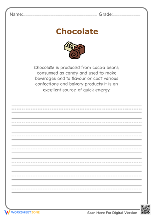 Handwriting Paragraph - Chocolate