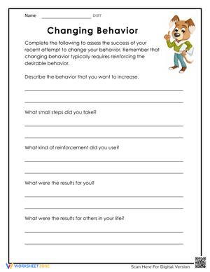 Strategies for Changing Behavior Worksheet