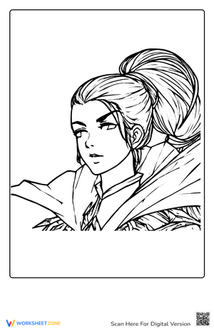 Vayne League Of Legends Coloring Page